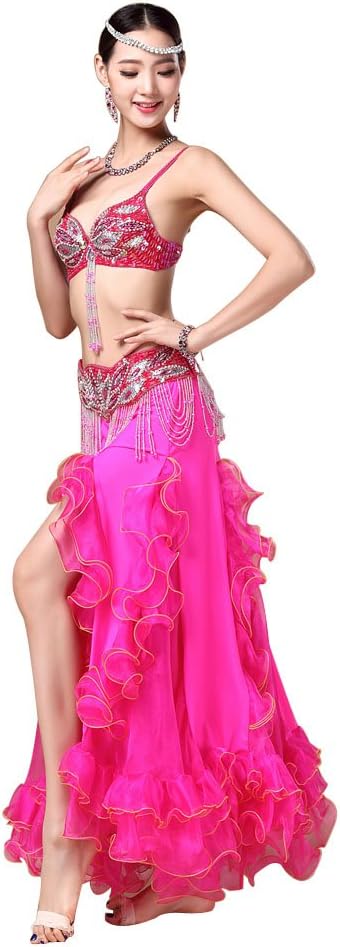 Belly Dance Costume,Top Bra Belt and Skirt,Oriental Style