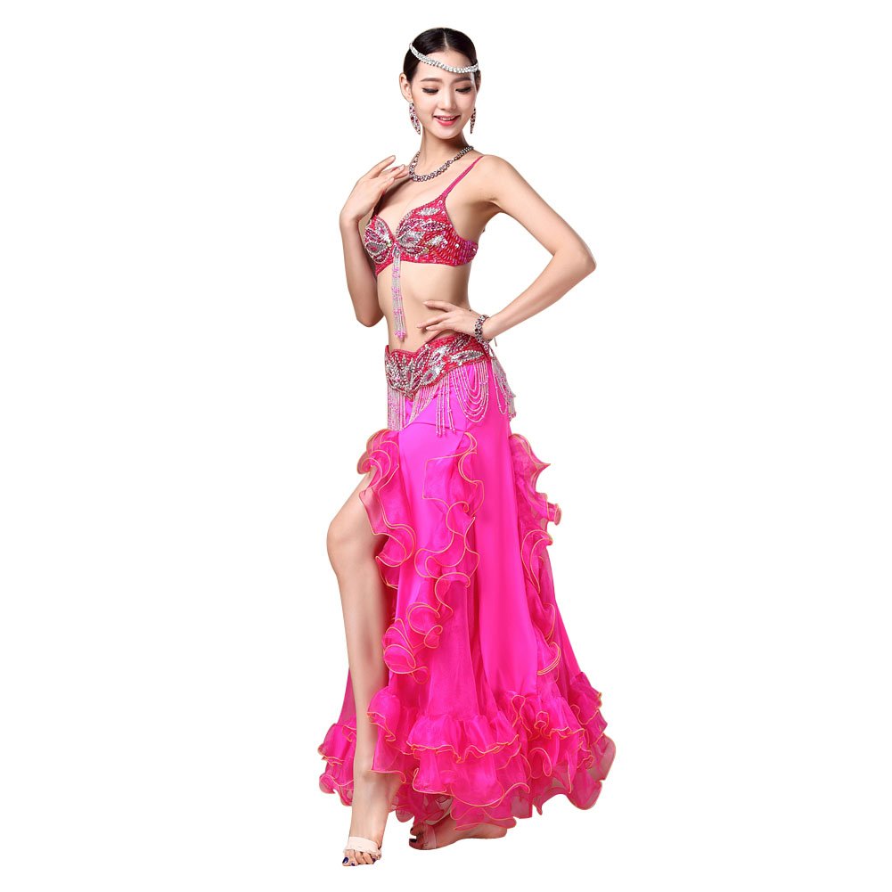 Belly Dance Costume,Top Bra Belt and Skirt,Oriental Style