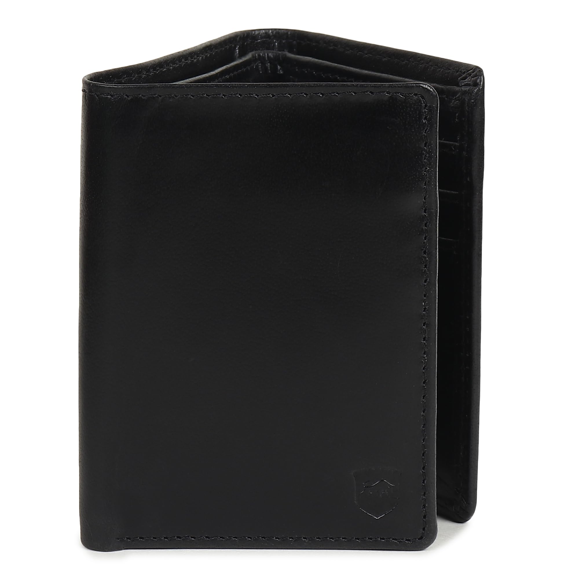 Leather Three-Fold Wallet for Men | 6 Card Slots I 2 Currency & 2 Secret Compartments I 1 Id Card Slot (Black)-image-39
