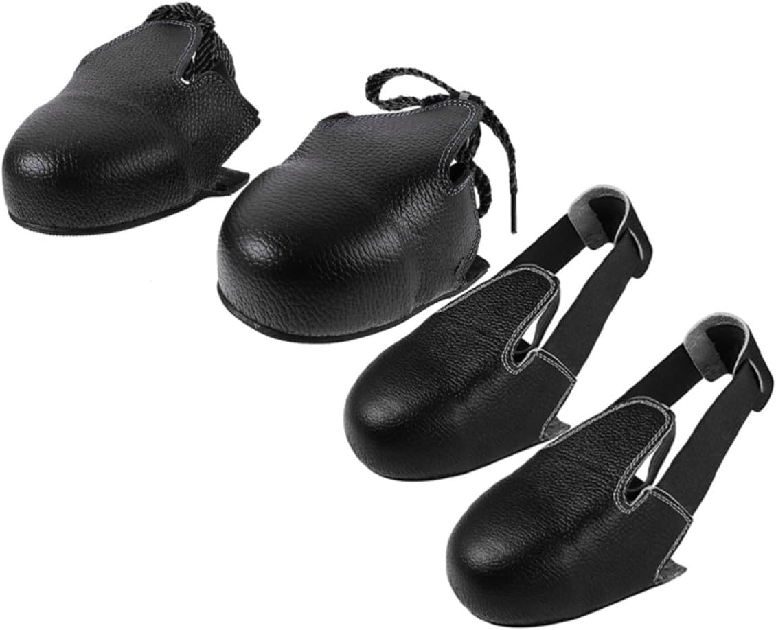 2 Pairs Anti-smash Steel Toe Cap Safety Shoe Covers with Elastic Strap, Pvc Material, Easy, Workplace Protective Overshoes for Construction Areas