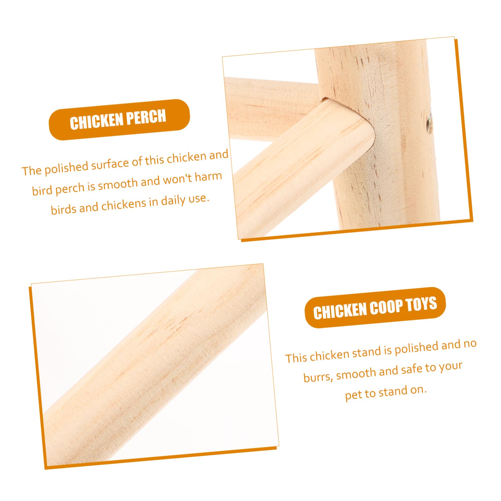 ifundom 4 Soportes De Madera para Pájaros Perchas para Gallineros Columpios para Pollos Perchas Adicionales para Pájaros Perchas para Gallineros Juguetes para Perchas De Pollo Jaula