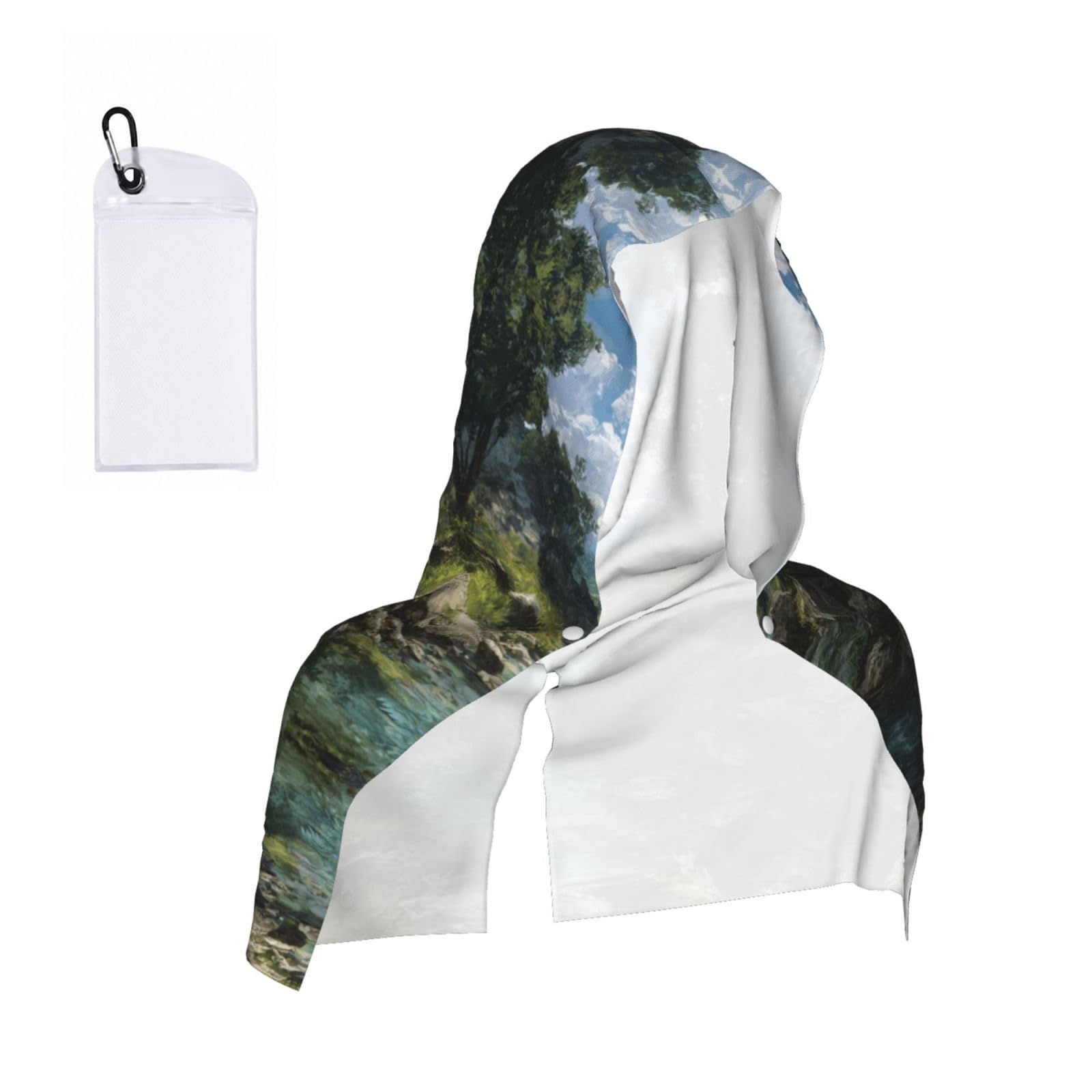 MLTRFGJ River Scenery Print Cool Hooded Towels And Keep Them Cool For Several Hours.
