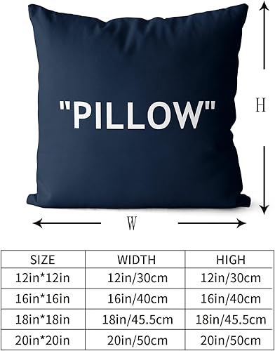 Miniatura 3 de Hypebeast - Juego de 2 fundas de almohada decorativas inspiradas en azul marino con cita decorativa, decoración de cabeza de tenis, funda de cojín