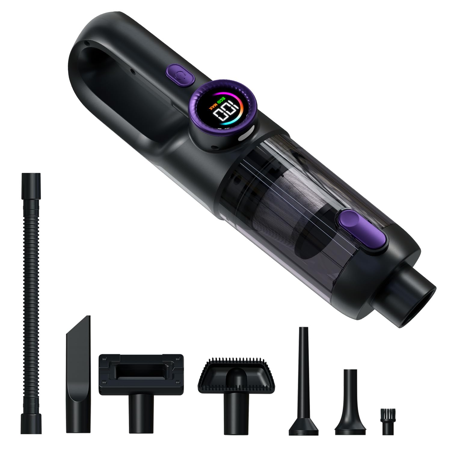 MopCop Prime, 2-in-1 Cordless Handheld Vacuum Cleaner & Air Blower, 17000Pa Powerful Suction, 70000 RPM Brushless Motor, Type-C Rechargeable, HEPA Filter, Car & Home Cleaning Kit with Attachments-image-1