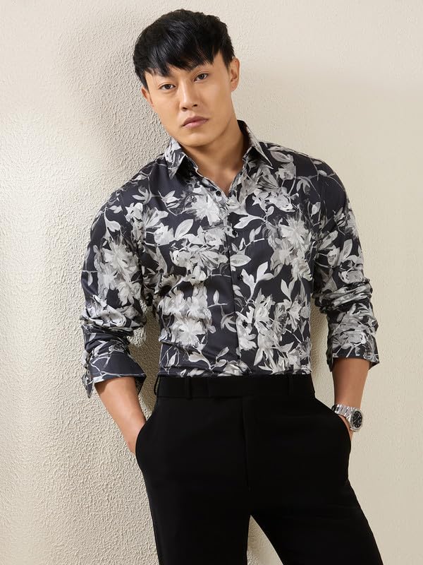 Image of MARK & ALBERT Men's Slim Fit Cotton Formal Shirt