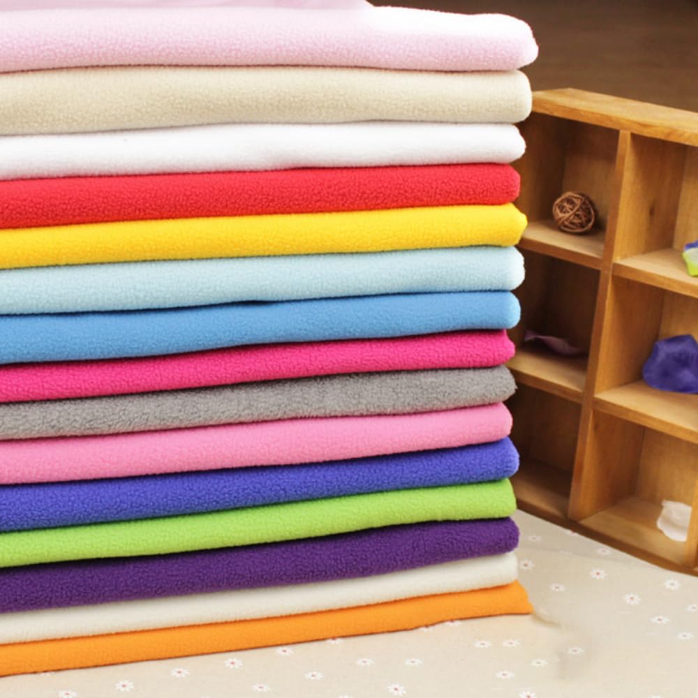 Fleece Stoff Meterware ca.160cm Breit,3m Polar Fleece Fleecestoff aus Polyester,Einfarbiger Plüschstoff Dekostoff Kuschelstoff zum Nähen für Decken Kleidung und DIY Projekte,Dunkelviolett