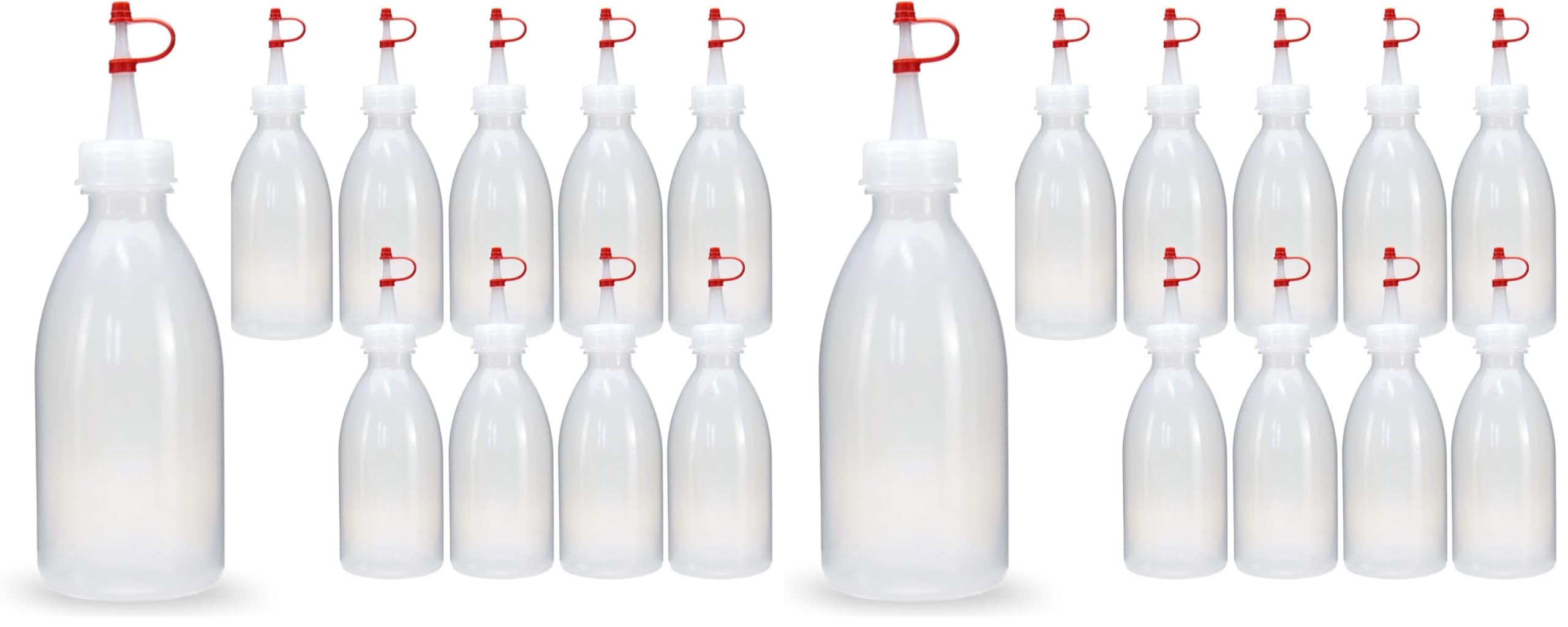 Octopus 10x 250 ml LDPE Plastikflasche Quetschflasche Laborflasche Garnierflasche Kunststoffflasche Spritzflasche mit Dosierspitze bzw. Tropfverschluss für Küche, Labor oder Hobby (Packung mit 2)