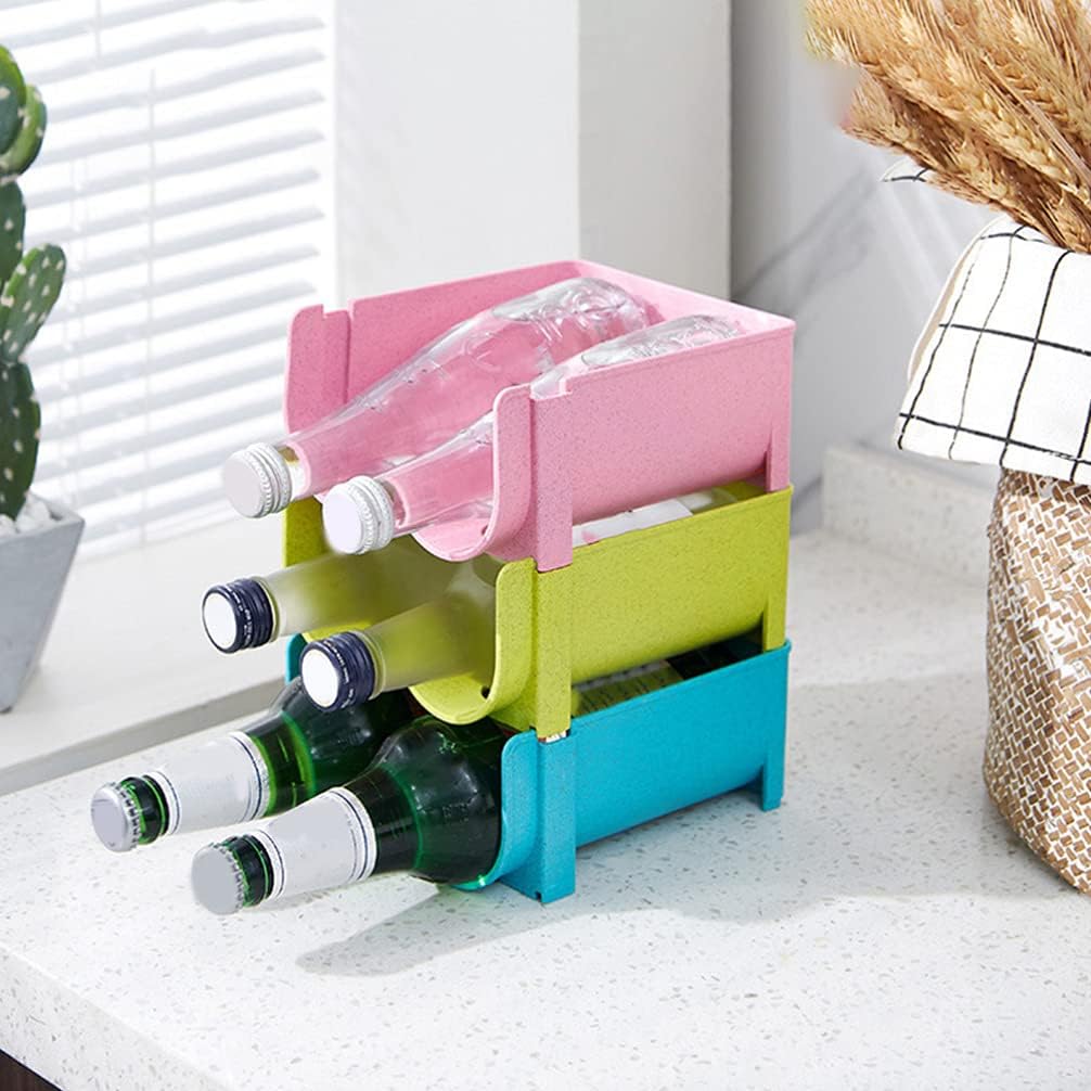 Cabilock Bar Cabinets for Home Mini Soda Can Organizer Stackable Rack Refrigerator Box Can Storage Rack