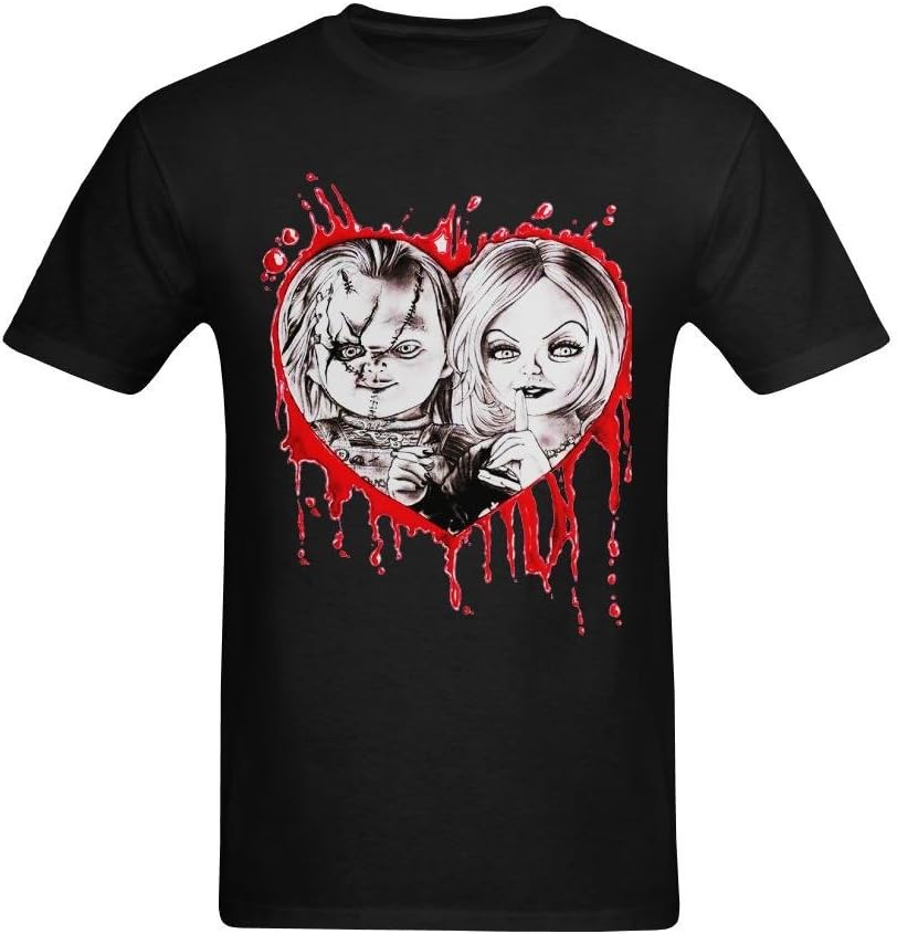 Zoey De Men's CHUCKY DOLL Bloody Art Horror Design T-Shirt