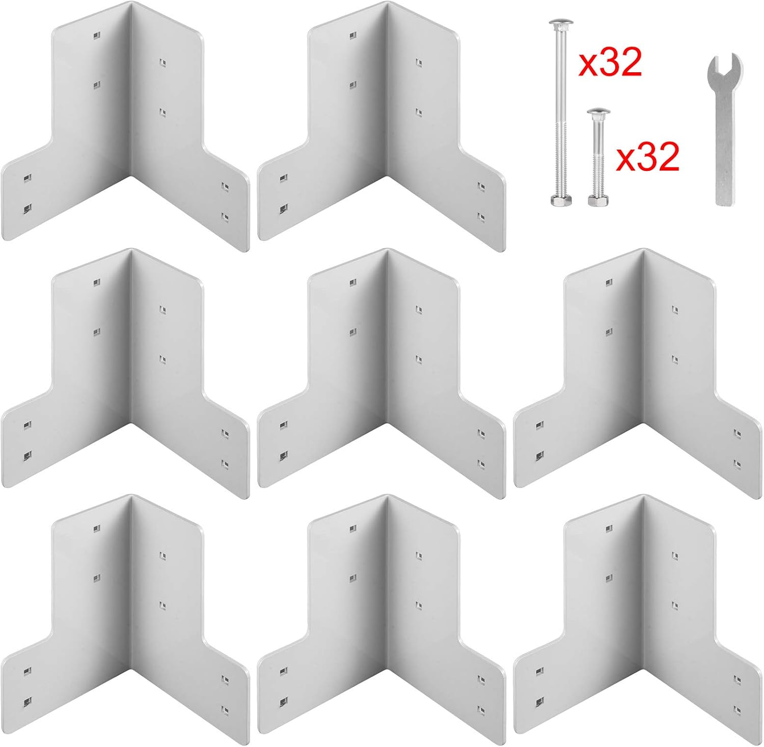 Hottest Sale VEVOR Workbench Corner Brackets 8 PCs Shop Table Bracket Kit 48 LBS Shop Table Corner Brackets 4 mm Right Angle White Color Galvanized Steel Elevated Platform Brackets for Desk Edge and Work Bench Best Cyber Monday 🔥 VEVOR Workbench Corner Brackets 8 PCs Shop Table Bracket Kit 48 LBS Shop Table Corner Brackets 4 mm Right Angle White Color Galvanized Steel Elevated Platform Brackets for Desk Edge and Work Bench