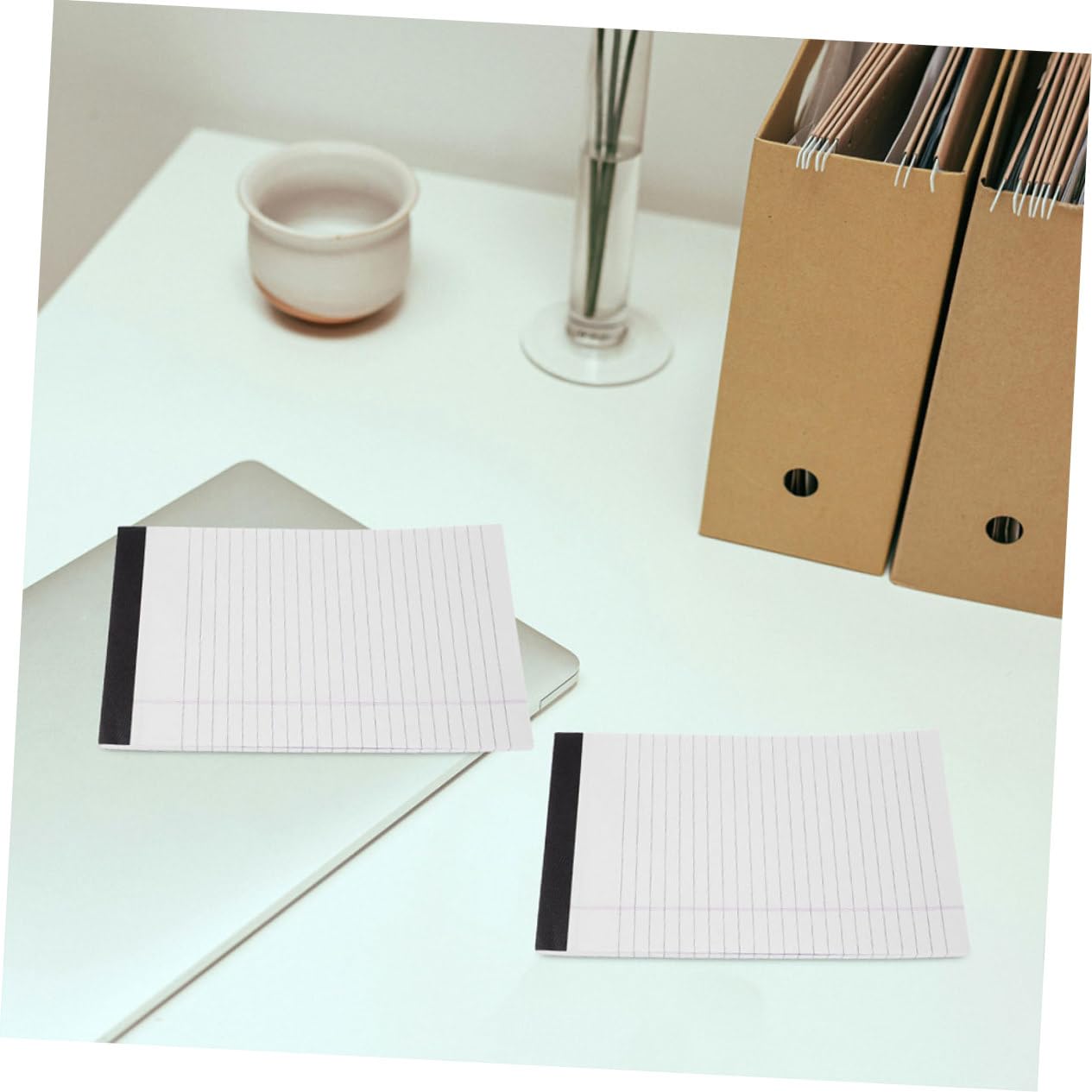 Bloc-notes Juridique A5 Portable, 8 Carnets Papier Blanc, 50 Feuilles