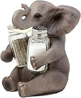 Vista 2 de Ebros Gift Safari africano elefante decorativo de cristal salero y pimentero titular figura decoración 7 "H elefantes cocina bar comedor acento
