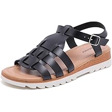 Women&rsquo;s Flat Fisherman Sandals, Comfortable Open Toe Low Wedge Walking Sandals with Cushioned Insole for Summer &amp; Casual Wear
