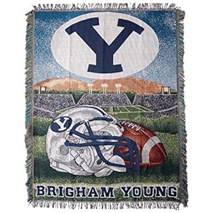 Northwest NCAA BYU Cougars Unisex-Adult Woven Tapestry Throw Blanket, 48″ x 60″, Home Field Advantage
