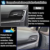 Vista 3 de Kakash Accesorios interiores personalizados para Nissan Rogue 2021 2022 2023, cubierta de salida de aire acondicionado ABS, cubierta de marco