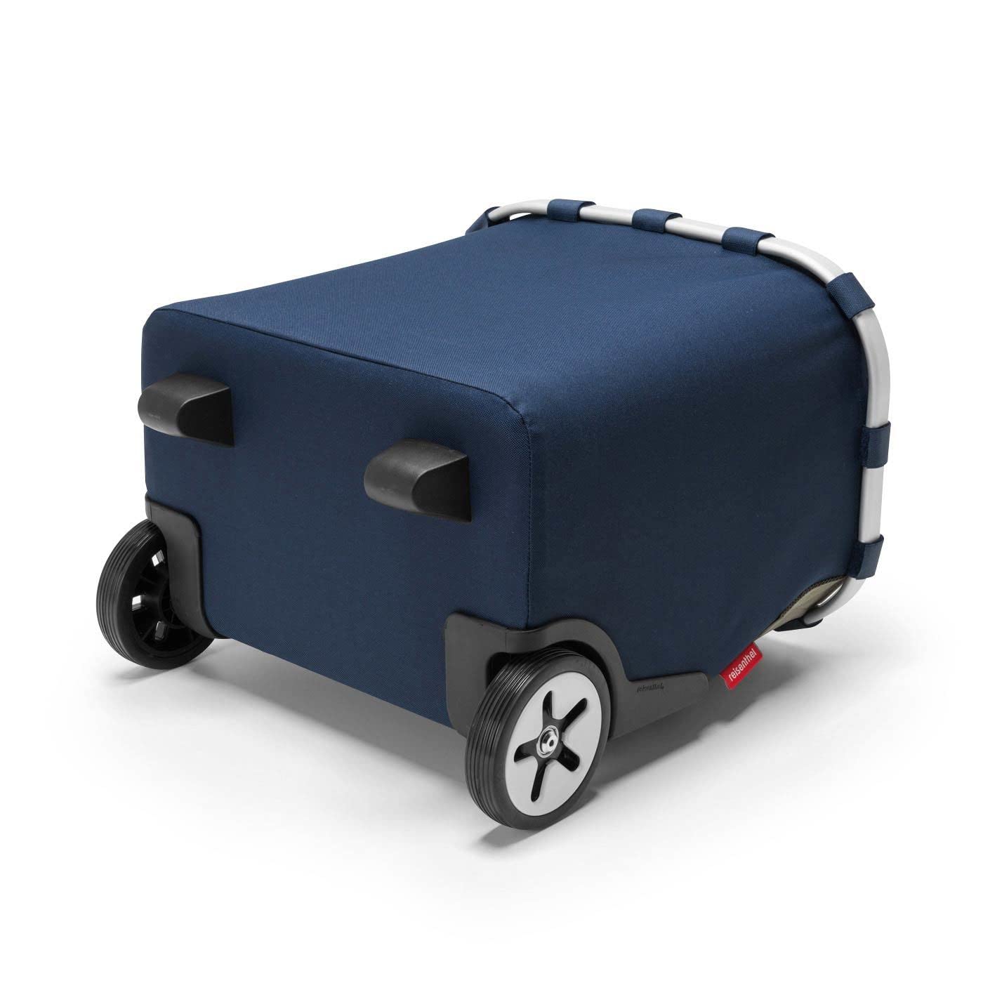reisenthel carrycruiser in Dunkelblau – Tragbarer Einkaufstrolley mit stabilem Aluminiumrahmen, Schultergurt und herausnehmbarer Netz-Innentasche – Aus wasserabweisendem Material