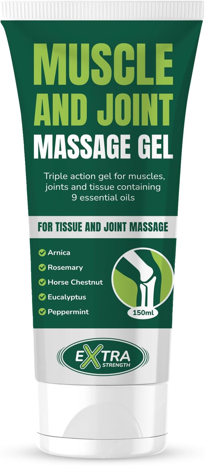 BestLyfe Extra Strength Muscle Pain Relief Gel 150ml | 9 Essential Oils Deep Relief Anti-Inflammatory Gel with Arnica Oil, Eucalyptus & Peppermint | Joint Pain Relief Gel for Back Pain Relief Products