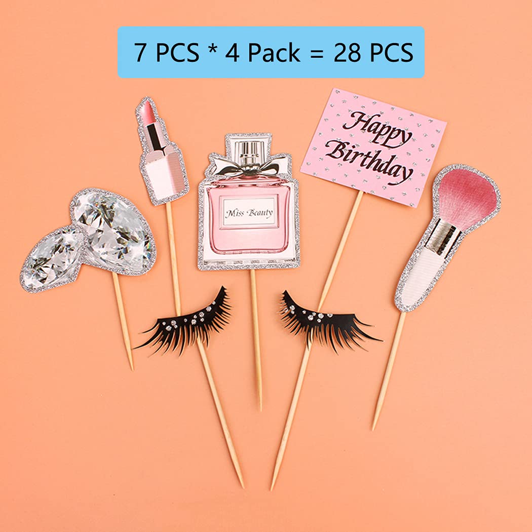 Set 28 Decorazioni Per Cupcake | Con Glitter | Per Torte, Fest Di Compleanno | Regina - Foto 4