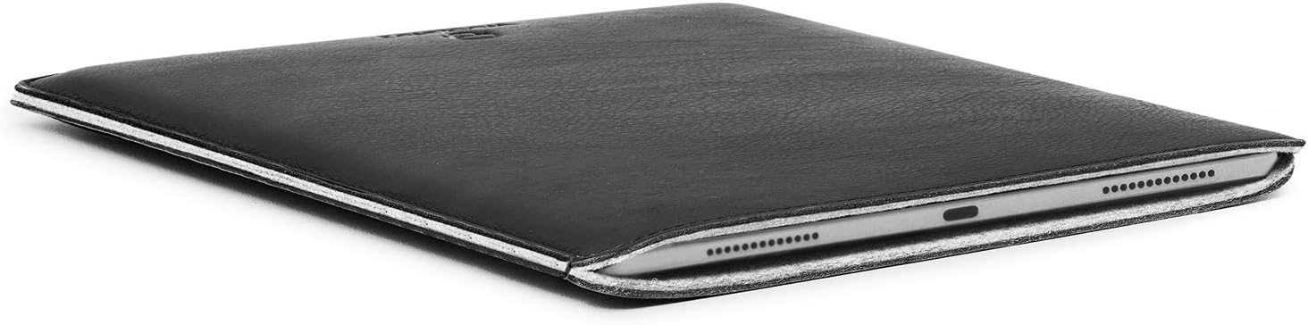 Exclusive Woolnut Leather Sleeve Cover Case for iPad Pro 12.9 Inch - Black (WNUT-IPD12-S-423-BK)