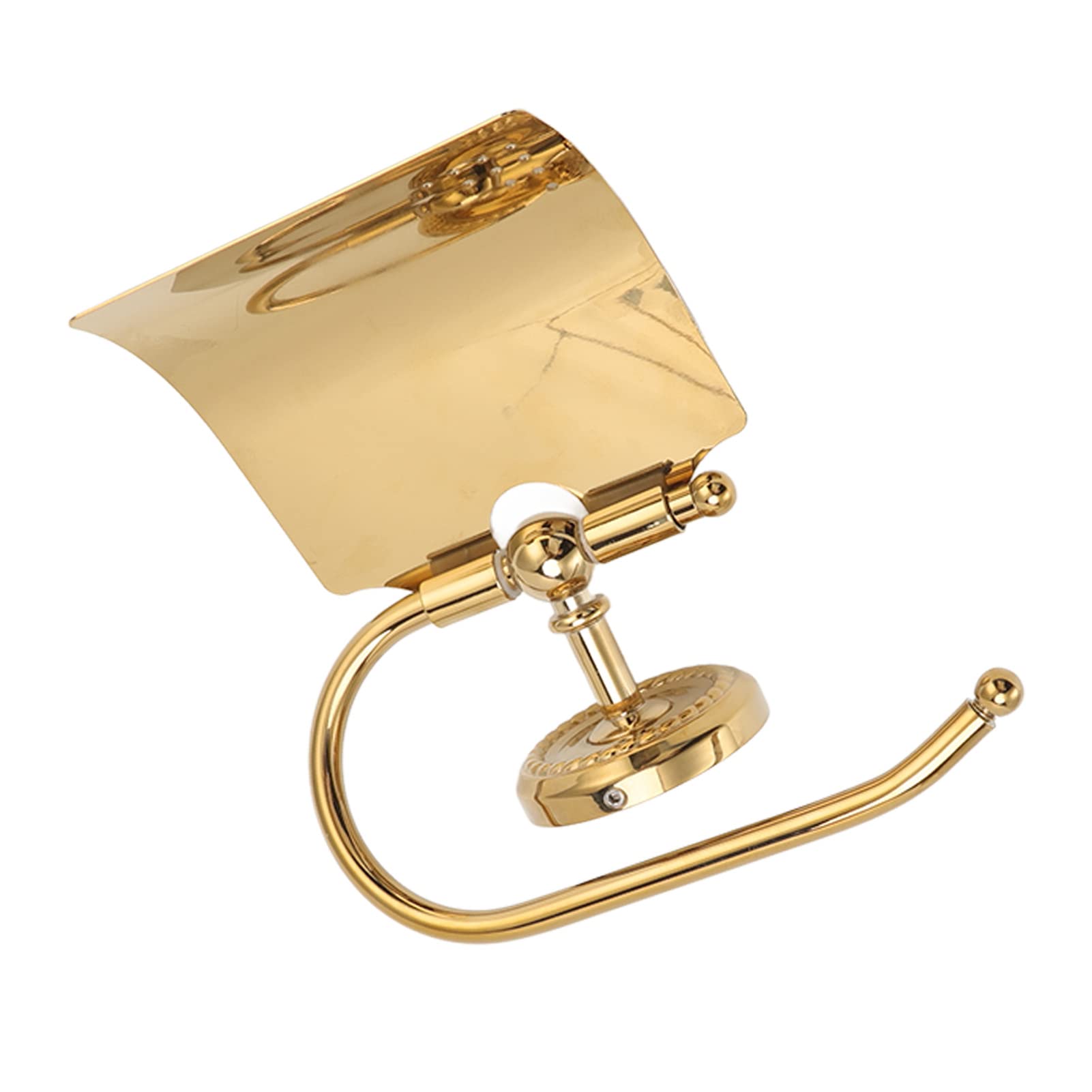 Portarotolo da montato a parete, elegante portarotolo in acciaio inox e ottone durevole per bagno