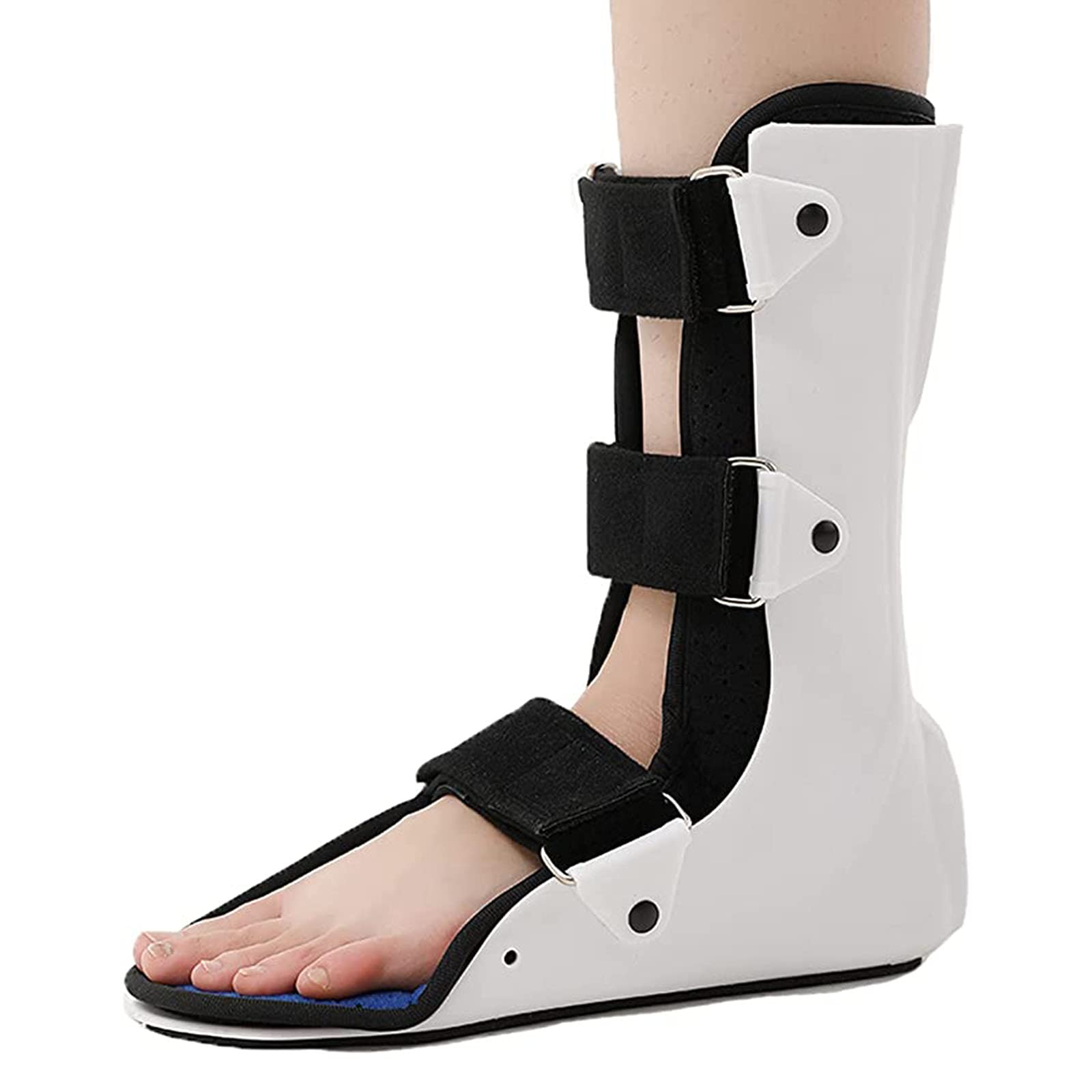 Ortesis De Pie Ajustable con Suela Antideslizante, Tobillera Fija, Pasta Mágica, Forro Transpirable Y Extraíble para Esguinces Y Fracturas De Tobillo.,Left-Large