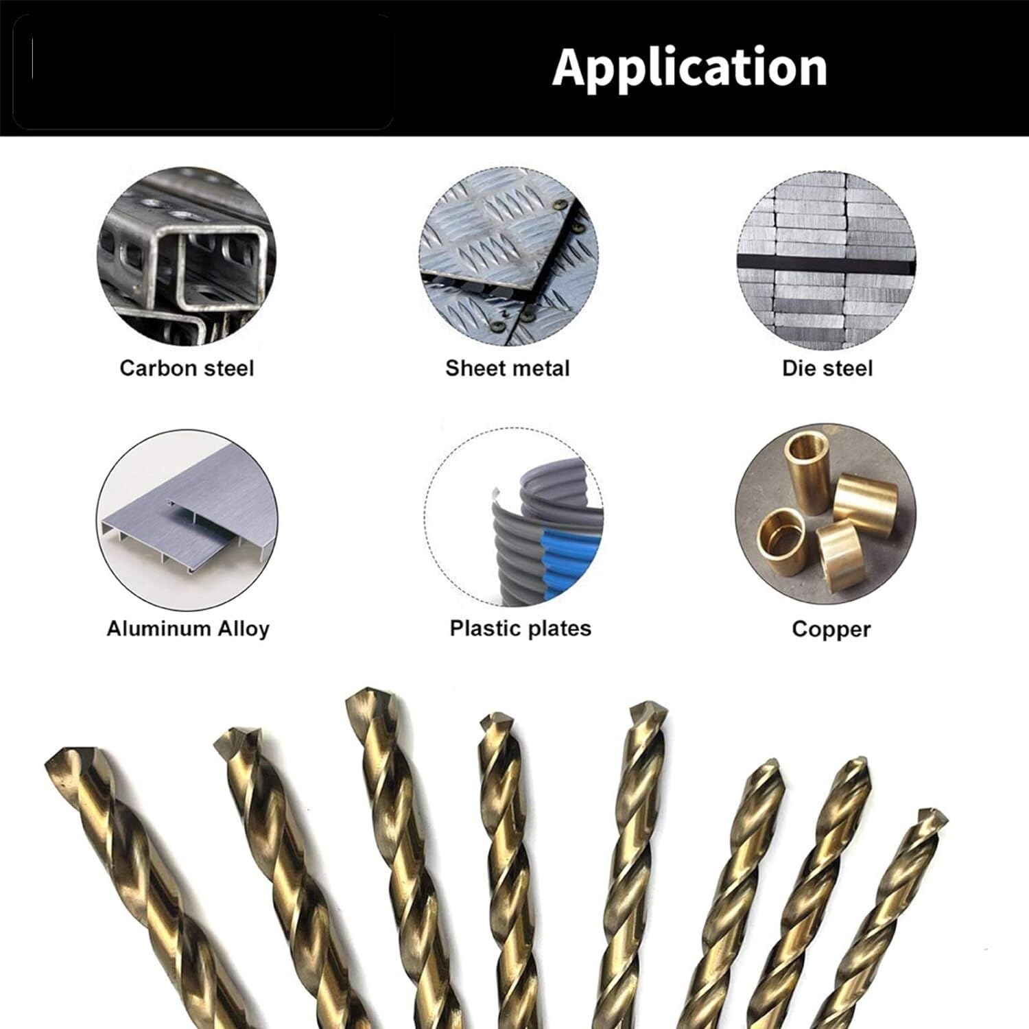 19 szt. Zestaw wierteł M35 5% wierteł kobaltowych HSS stal szybkotnąca Metal do stali nierdzewnej żelazo itp. 1.0-10mm x 0.5mm