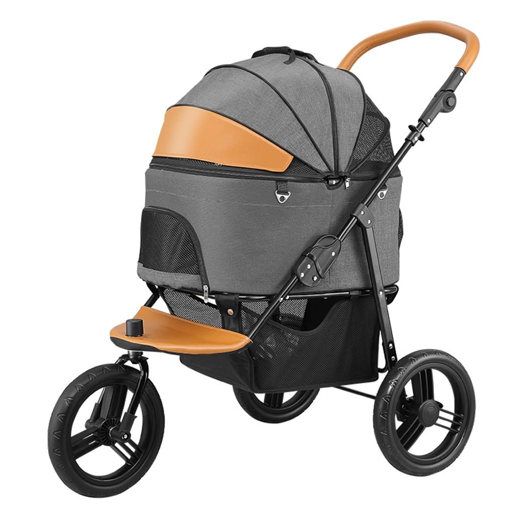 Poussette de voyage pour chien pliable et tricycle amovible