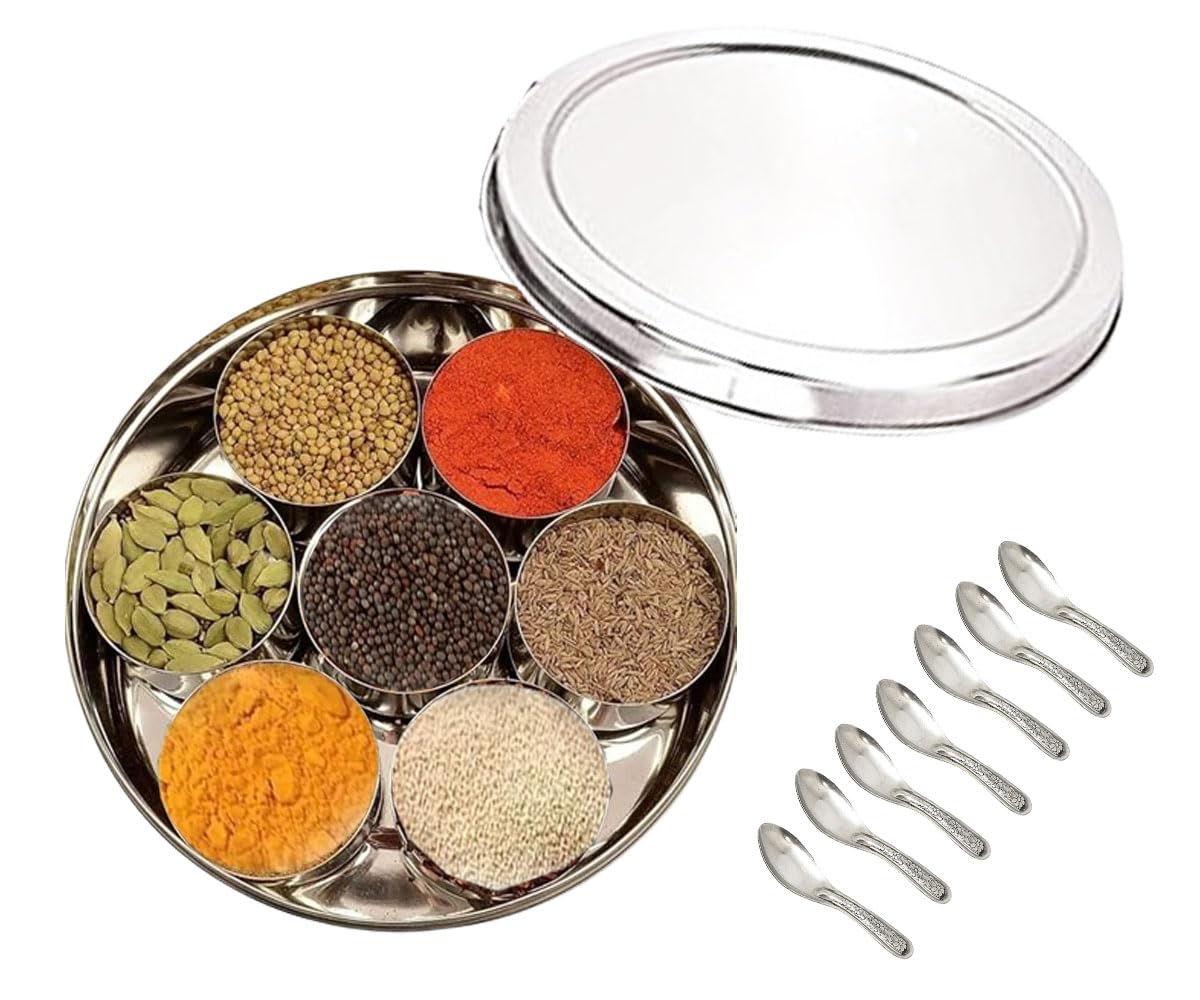 Boîte à épices en acier inoxydable haut de gamme Masala Dabba N12 durable