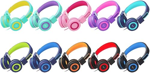 Miniatura 7 de Elecder i37 Audífonos de diadema para niños, niñas y adolescentes Plegables, se ajustan al oído. Con conector de 3.5 milímetros, compatible con