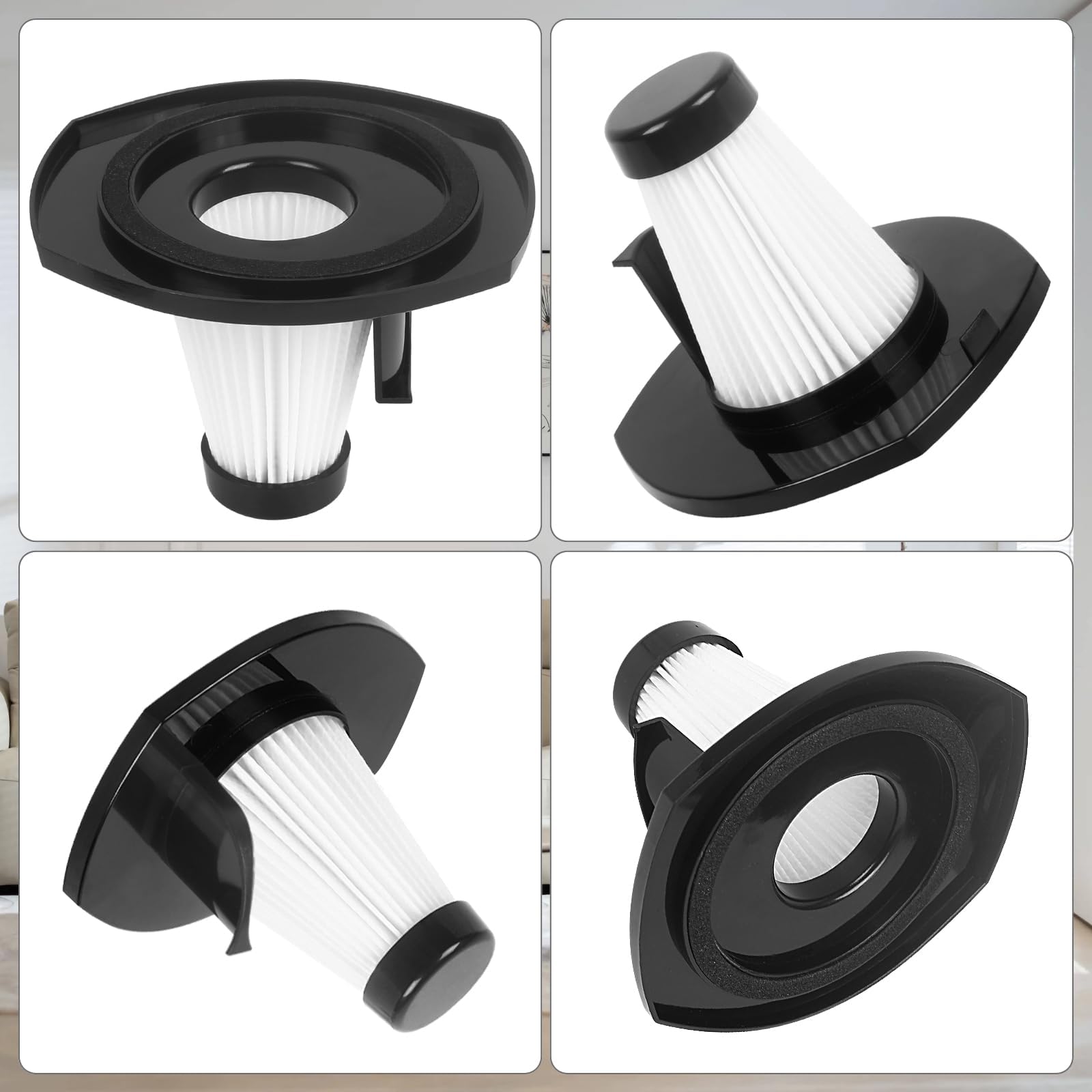 2 Filtros Compatibles para Cecotec Aspiradora Escoba Conga Popstar 1500 Animal Duo Filtros para Cecotec Conga Popstar 1000 Duo y 1 Cepillo de Llimpieza