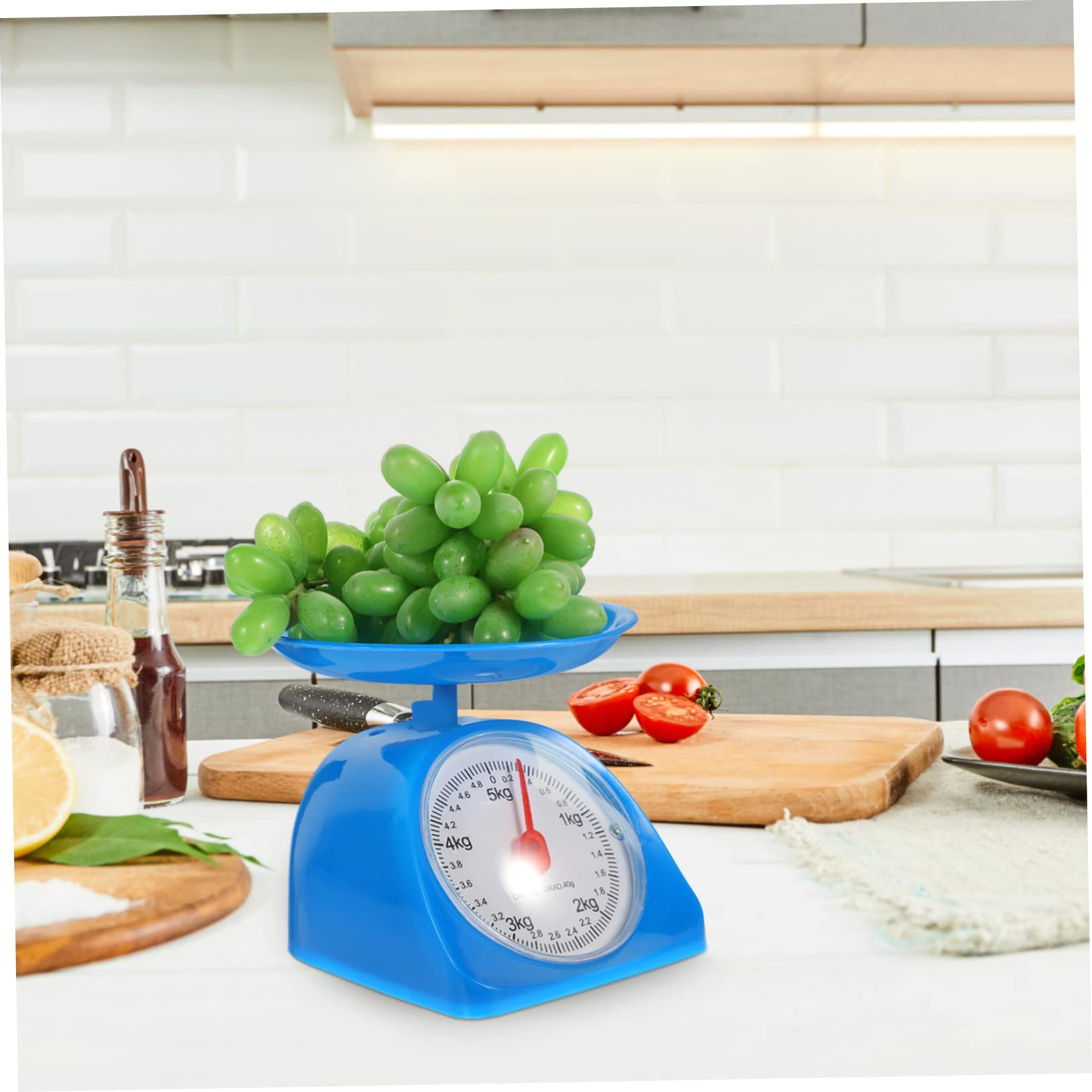 Báscula Digital y Portátil Multifunción Diseño Creativo de Cocina Color Aleatorio y Material Abs, Fácil de Leer Oscuridad para Pesar Alimentos hasta 5kg