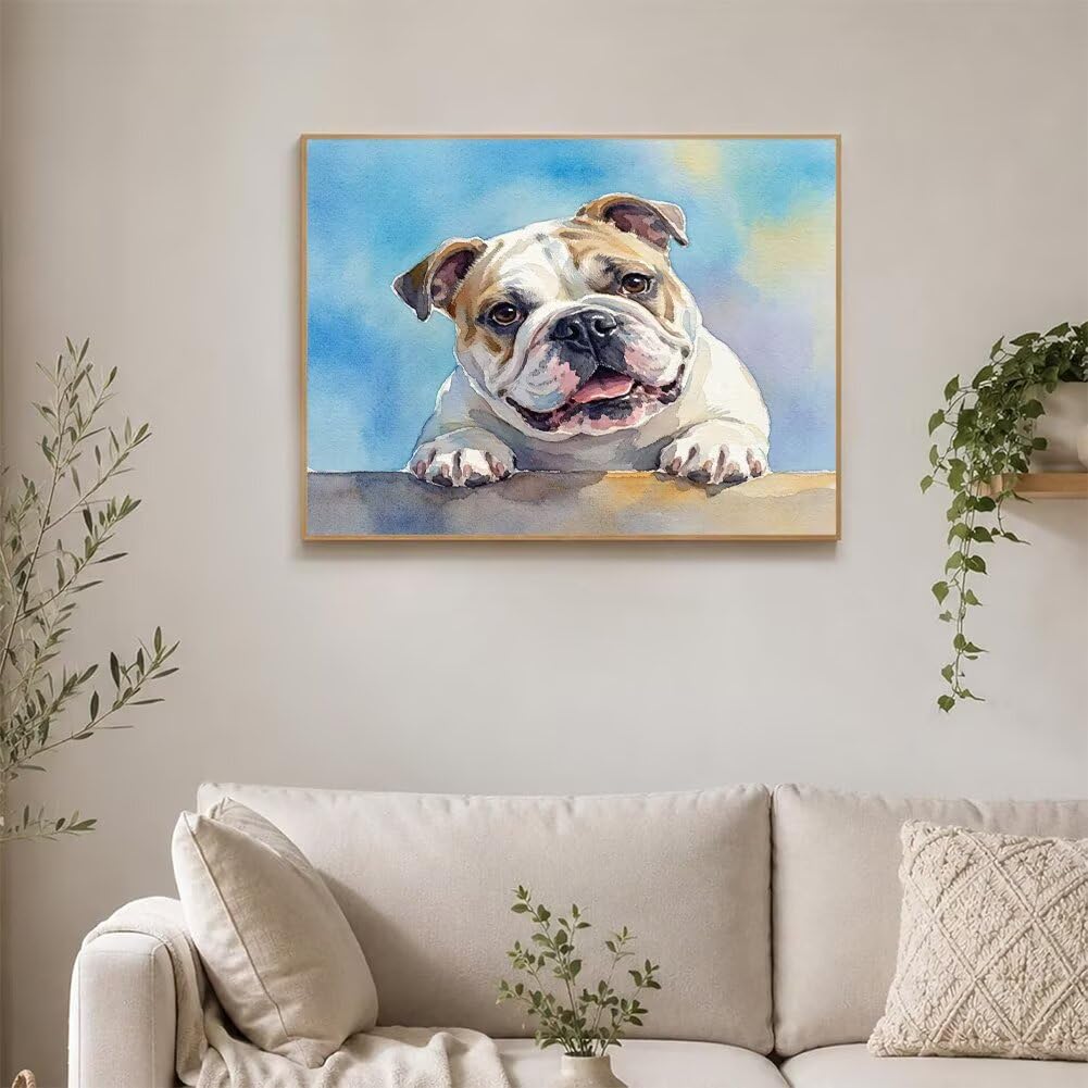 Diamond Painting Bouledogue FrançAis Peinture Diamant 135x100cm V-569T9 | DIY Loisirs Créatifs Adultes Diamant Perle Broderie, 5D Cristal Rond Point de Croix pour Home Wall Decor, Cadeau Femme