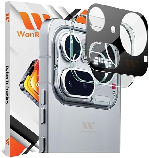 WonReza® Pack 1- Back Camera Glass Protector Compatible with Nothing 4A Pro 5G [3D Premium] Camera Glass Protector (Black)