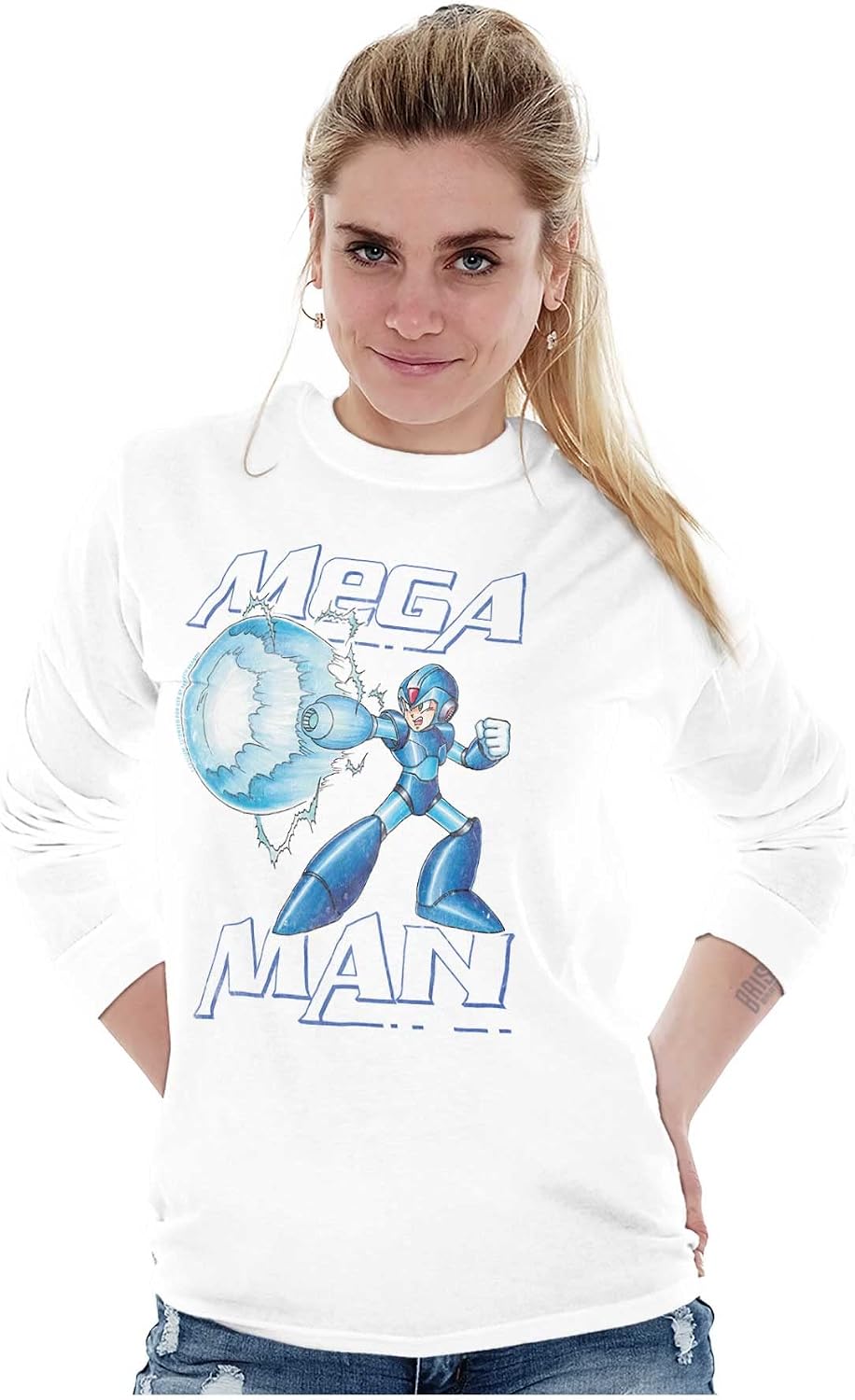 Mega Man Classic 90s Anime Character Long Sleeve Tshirt Men Women