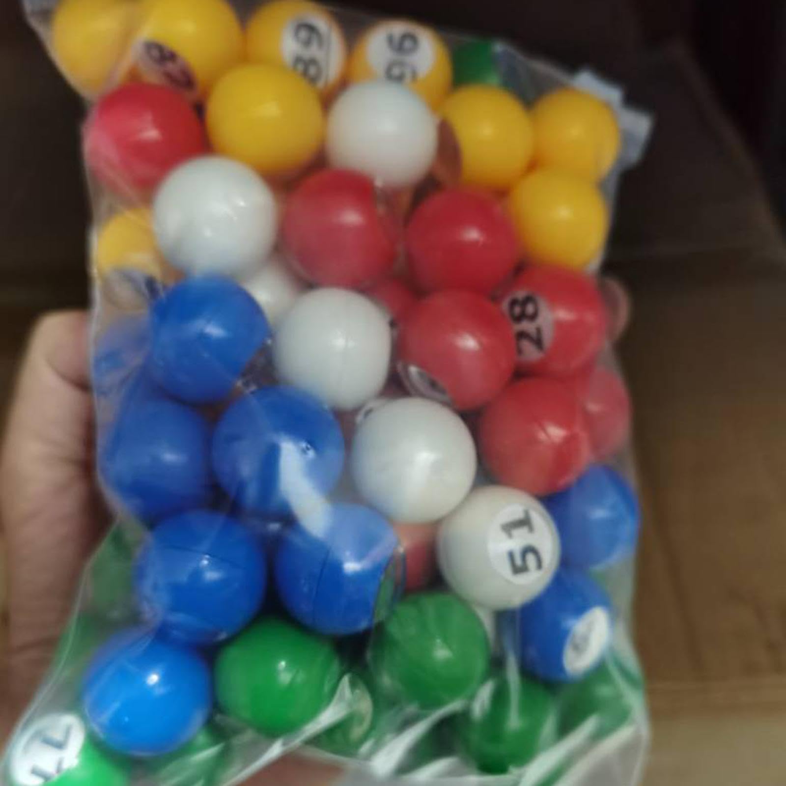 Bolas de Bingo, Bolas de números para rifa, Ligeras y fáciles de Contar para Celebrar Eventos (del 61 al 90), Blancas, Multicolores, Resistentes y