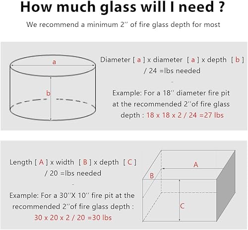 Miniatura 7 de Lechloris 20Ib Fire Glass Beads for Fire Pit - 0.6"- 0.7" Firepit Glass Rocks for Natural,Propane or Gas Fireplace,Fire Pit Table - Decorative Flat