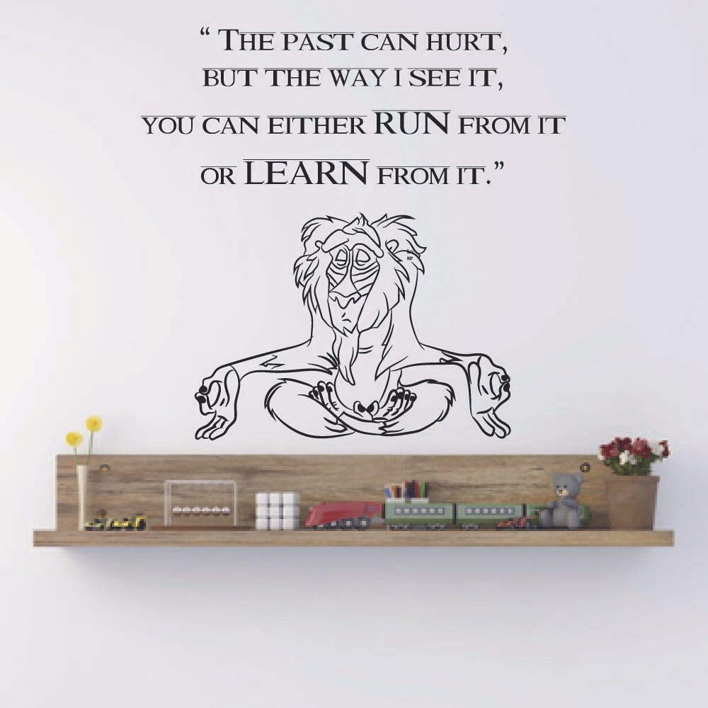 Learn from It Lion King Quote Disney Cartoon Quotes Wall Sticker Art Decal for Girls Boys Room Bedroom Nursery Kindergarten House Fun Home Decor Stickers Wall Art Vinyl Decoration Size (40x40 inch)