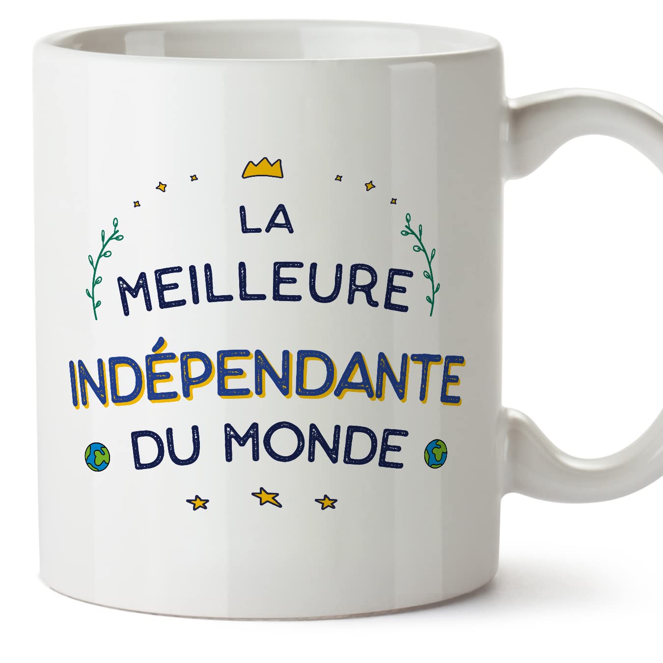 MUGFFINS SELF-Employed Woman Mug - in French - Meilleur du Monde - Funny Gift for Colleagues - Ceramic 11oz Mug — image 1