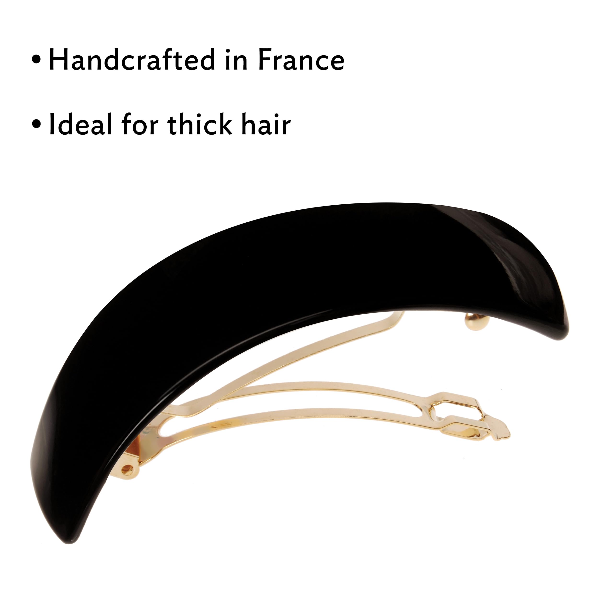 France Luxe wide rectangle barrette France Luxe Rectangle Volume Barrette - South Sea | Stylish  main image 3