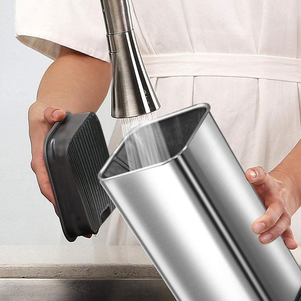 Knife Block Storage Stand Kitchen,Only Selling Cutter Holder,Stainless Steel Tool Tube Accessories Shelf