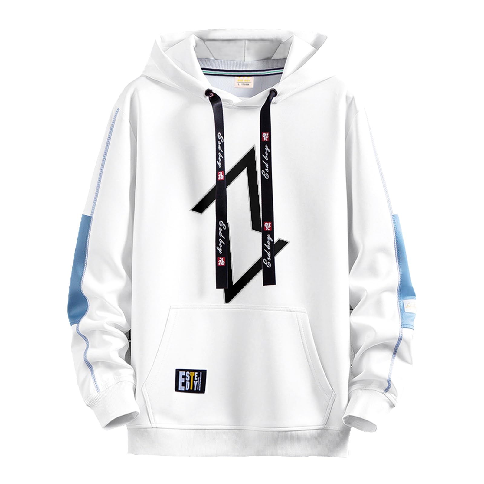Hoodie Herren Baumwolle Sweatshirt Farbblock Pullover Männer