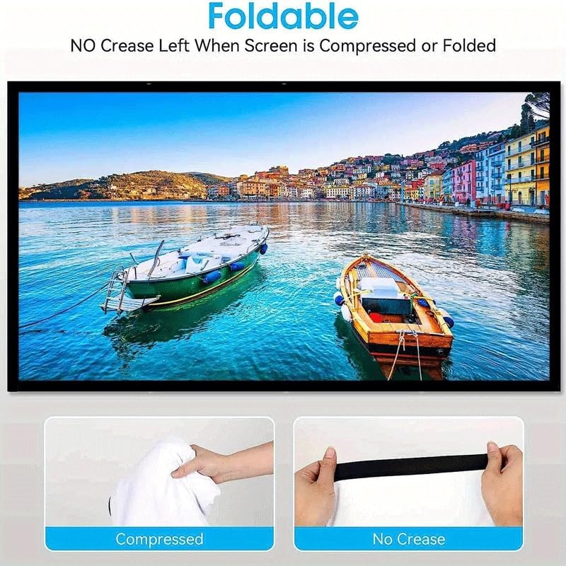 Pantalla de proyección portátil para interior y exterior 120 pulg miniatura 4