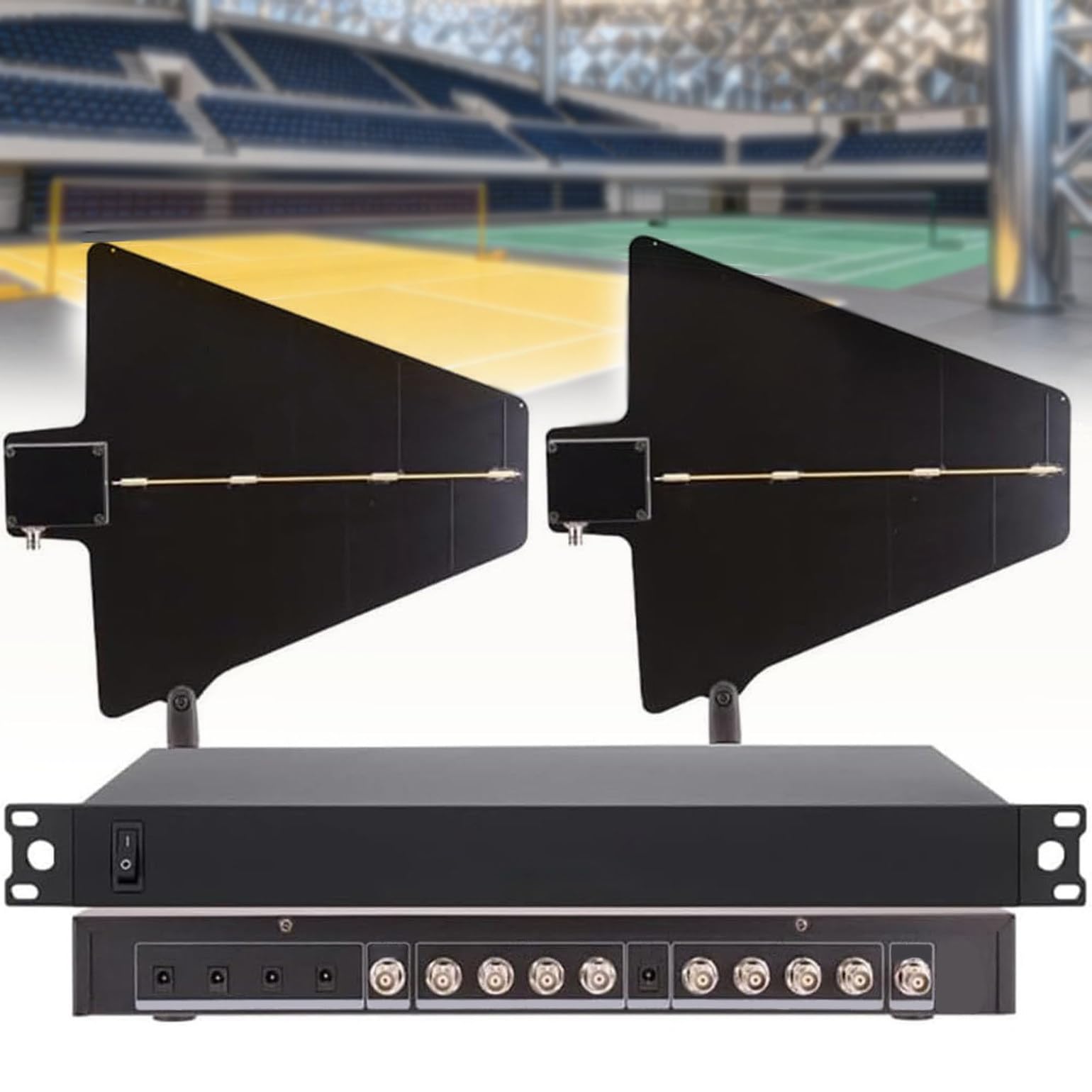 Amplificatore di Segnale per Microfono Wireless, di Distribuzione Dell'Alimentazione per Antenna, Gamma di Frequenza 450-950 MHz, 8 Porte di Ingresso