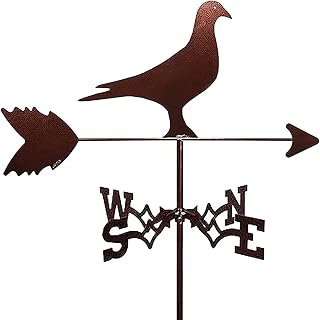 Pigeon Metal Weather Vane, Animal Stainless Steel Weathervane Wind Direction Indicator for Outdoor Garden Roof Paddock Decoration Wind Direction Indicator