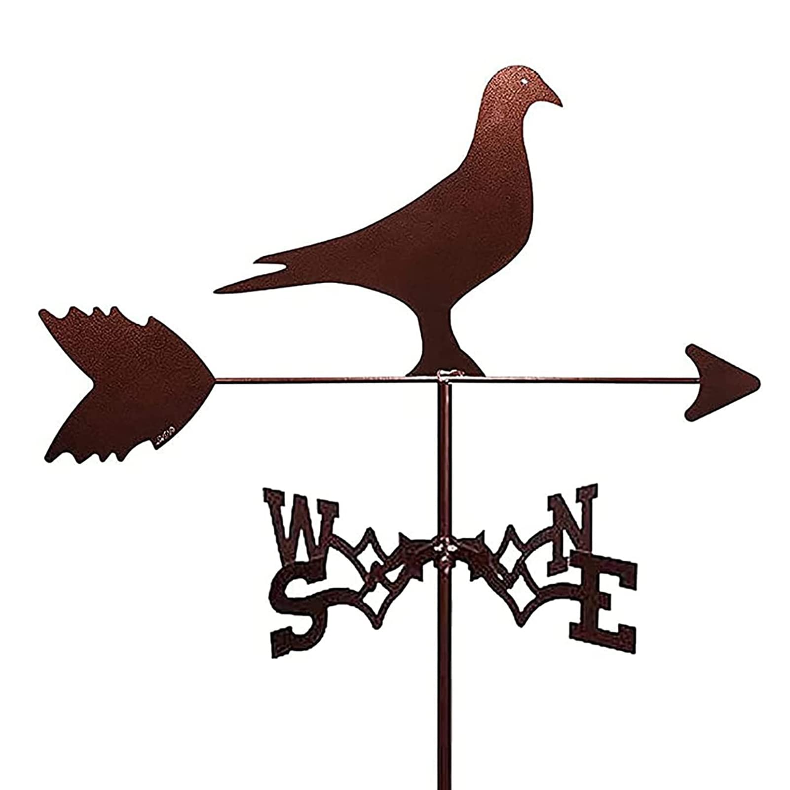 TAXXII Pigeon Metal Weather Vane, Stainless Steel Weathervane Wind Direction Indicator for Outdoor Garden Roof Paddock Decoration Vane