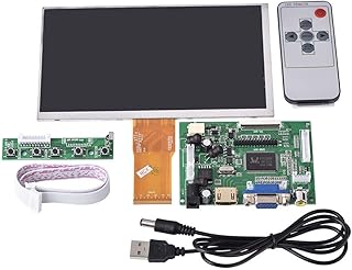 ciciglow 7 Inch Display Screen,HDMI 1024×600 USB isplay Screen + HDMI+VGA+2AV Driver Board Replacement for Raspberry Pi