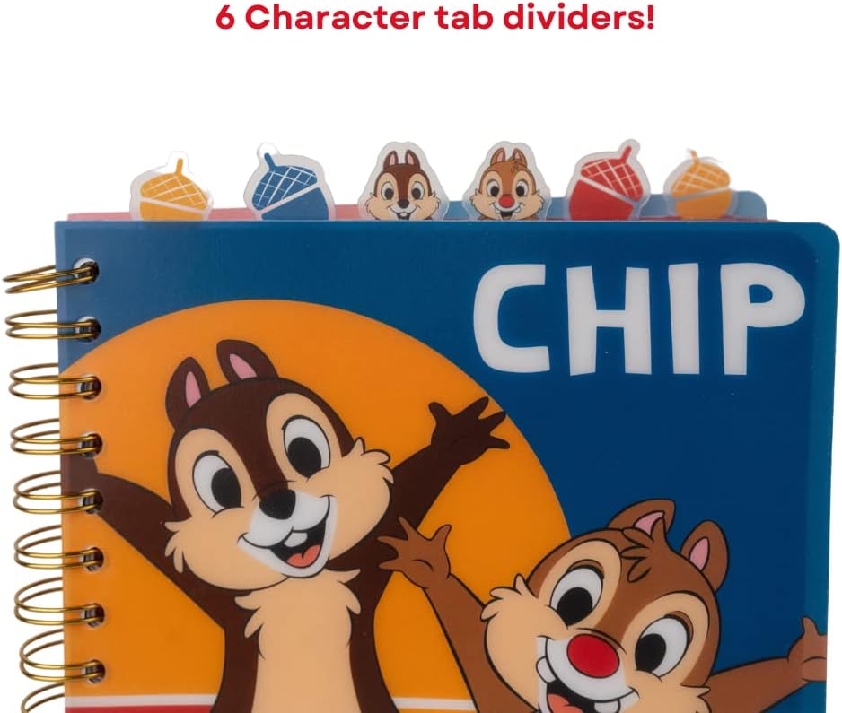 Innovative Designs Disney Chip and Dale Tab Journal Notebook, Spiral Bound, 144 Lined Pages, 8 x 7 - Image 2