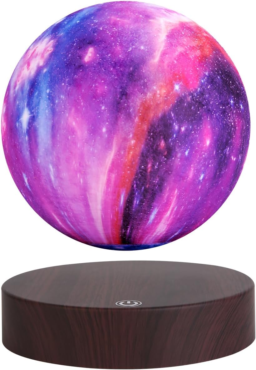 Levitating Moon Lamp - Floating and Spinning Galaxy Lamp with 16 Colors LED Lights, Unique Gift for Kids & Lovers