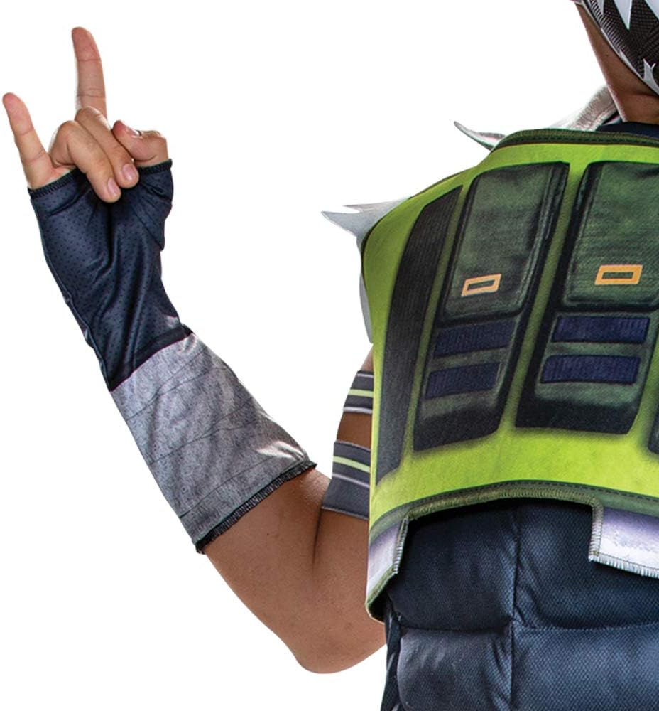 Disguise Men's Octane Adults, Official Apex Legends Costume Jumpsuit and Headpiece, Green & Beige