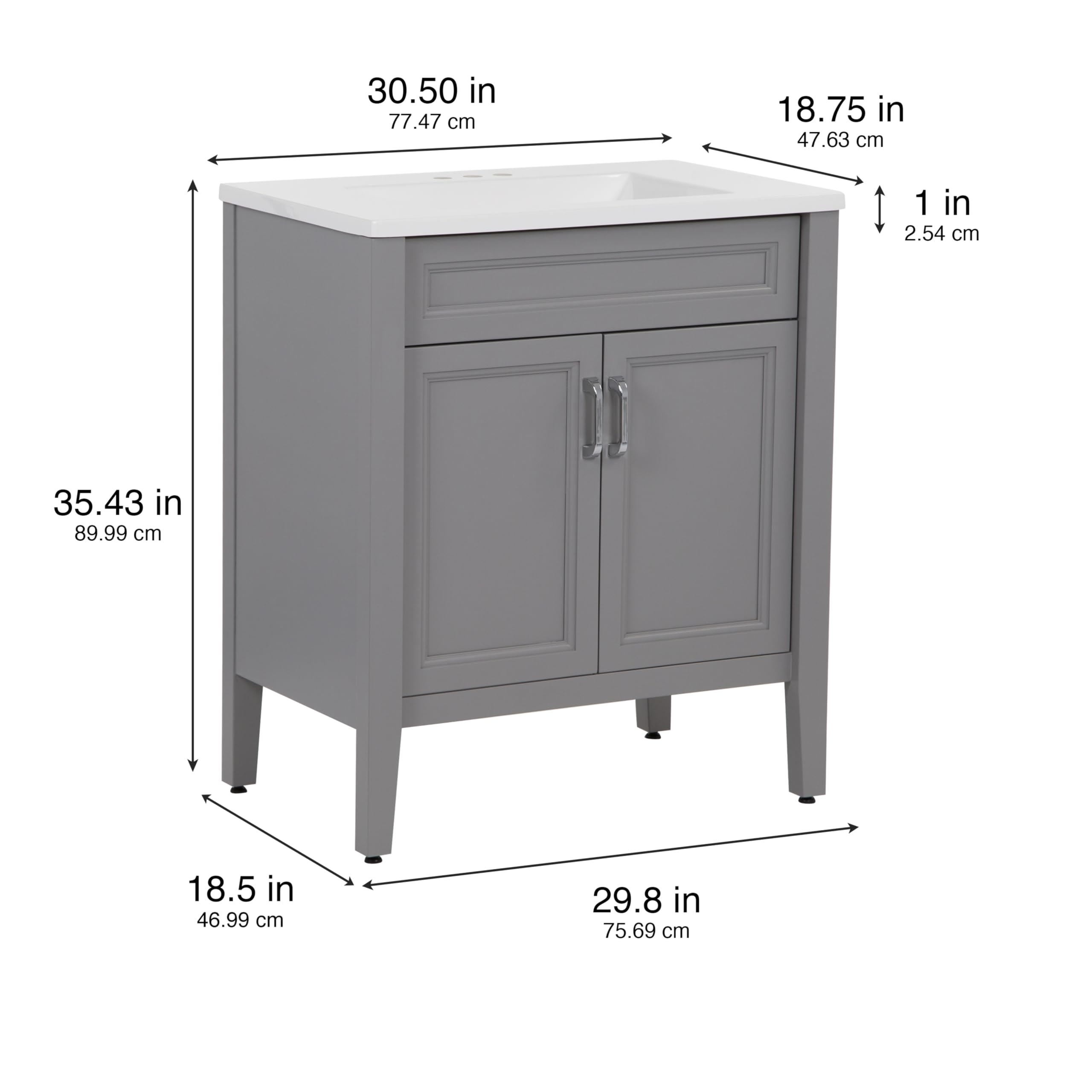 Amazon.com: Spring Mill Cabinets Vadin 30 Inch Bathroom